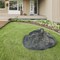 Decorative Outdoor Weather-Resistant Artistic Artificial Faux Stone Rock, Garden Patio Granite Grey Fiberglass Stone